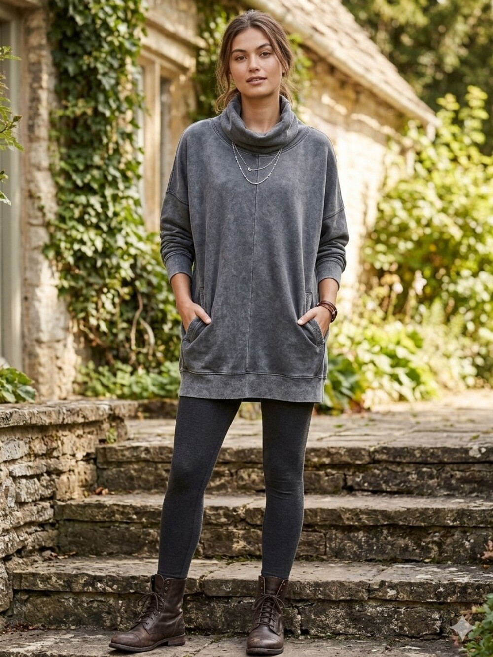 Free People Too Easy Tunic Sweatshirt Sz S
